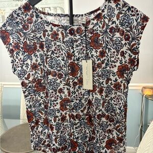 Rachel Zoe Floral Blouse - Red, Blue, White
